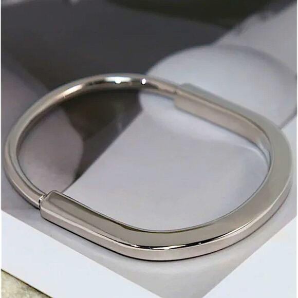 Silver Lock Bangle Bracelet Nail Screwdriver Love - Picture 1 of 1